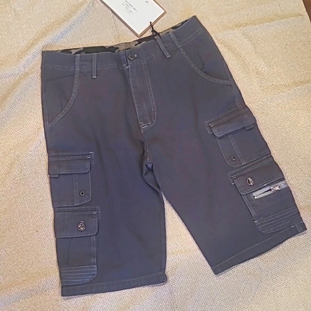 Men's grey cargo shorts NWT szM [1137]